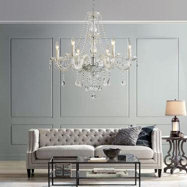 6-Light Modern Crystal Chandelier